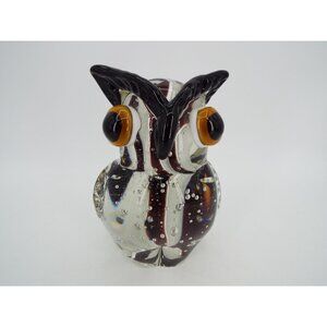 Art Glass Owl Figurine 5.5"